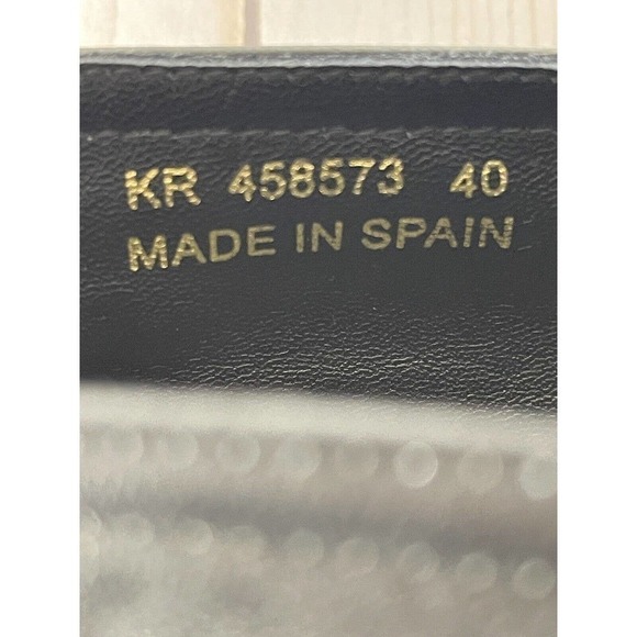 YSL SAINT LAURENT WOMEN’S LOGO ESPADRILLE BLACK LEATHER SZ-10 US/40 EU $650 - Picture 11 of 12